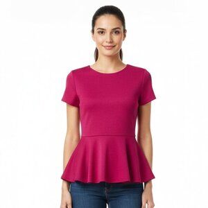 Forever 21 Pink Short Sleeve Blouse Size Large
